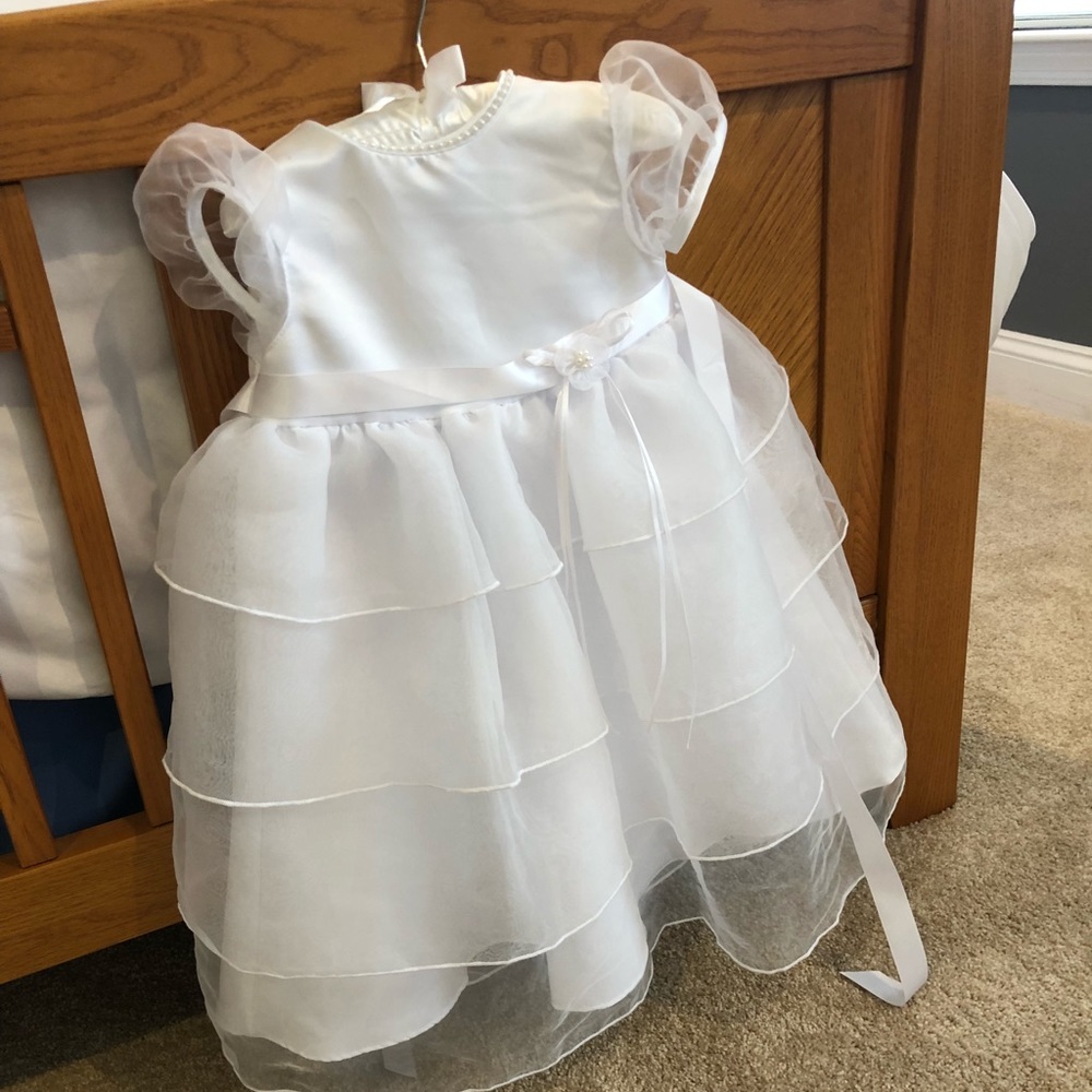 Baby Girl Christening Gown  & Headband